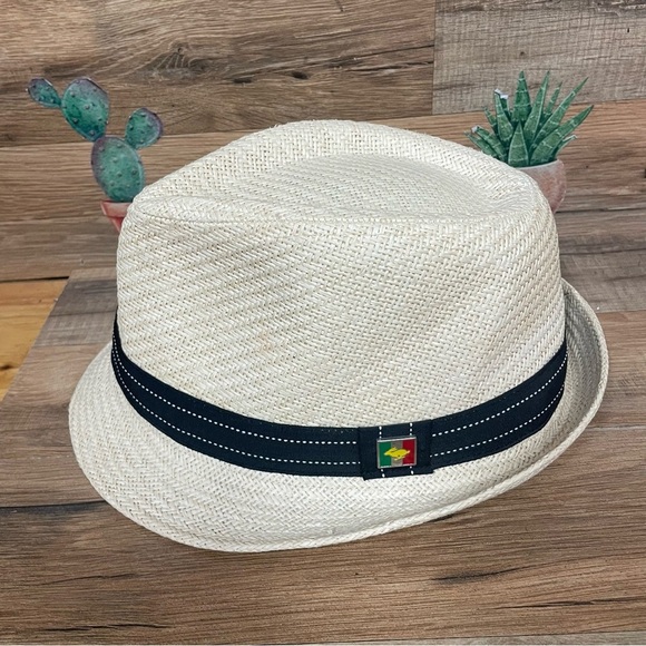 Peter Grimm Mens Straw Fedora Hat Cap One Size natural beige - Picture 1 of 8
